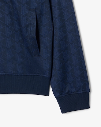 Jacke aus Jacquard mit Rei&szlig;verschluss und Monogramm