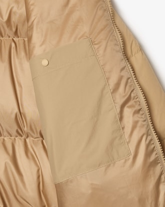 Relaxed Fit-Daunenjacken aus Wolle mit Kapuze