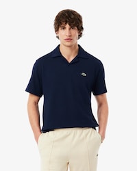 Classic Fit-Polohemd aus Baumwoll-Leinenmischung