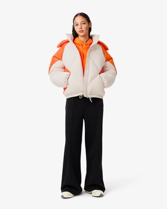 Kurze Oversized-Puffer-Jacke mit Kapuze