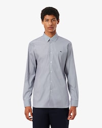 Slim Fit-Hemd aus gestreifter Stretch-Popeline