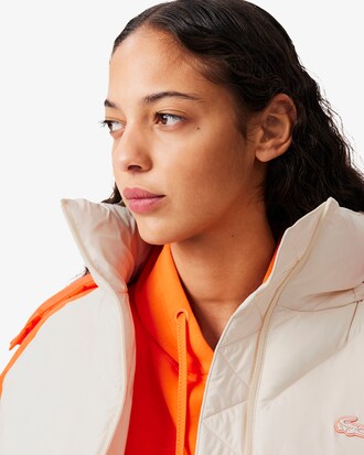 Kurze Oversized-Puffer-Jacke mit Kapuze