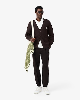 Relaxed Fit-Cardigan aus Baumwoll-Rippstrick