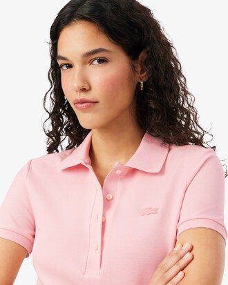 Slim Fit-Polokleid aus dehnbarem Mini Piqu&eacute;