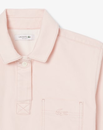 Oversized-Polohemd aus Denim