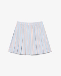 Gestreifter Faltenrock mit Shorts aus Popeline