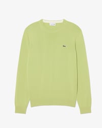 Einfarbiger Pullover aus Baumwolle mit Rundhalsausschnitt