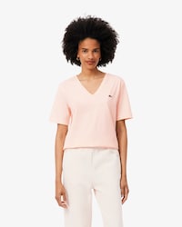 Relaxed Fit-T-Shirt aus weicher Baumwolle mit V-Ausschnitt
