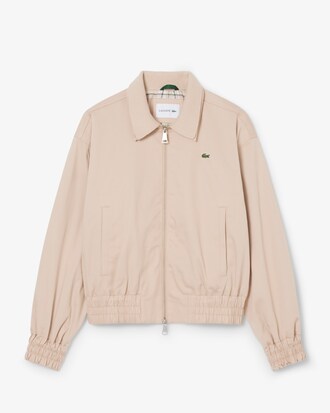 Jacke aus Stretch-Gabardine mit Doppelkragen