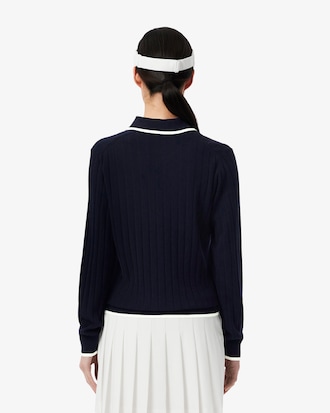 Dehnbarer Golf-Pullover mit Polokragen