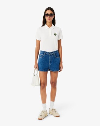 Regular Fit-Polohemd aus Mini-Piqué mit Badge