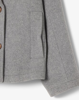 Kurzer, übergroßer Marinemantel aus Wolle