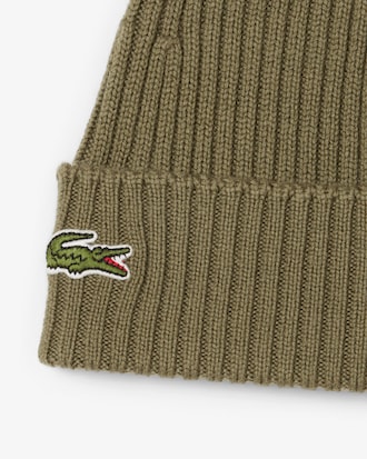 Rippstrick-M&uuml;tze aus geb&uuml;rsteter Wolle