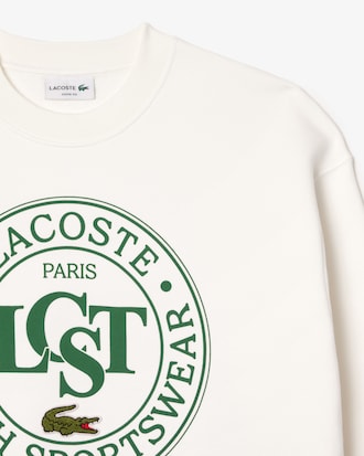 Loose Fit-Sweatshirt aus Fleece mit Print