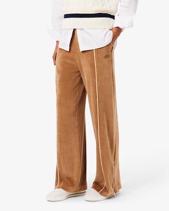 Trainingshose aus Samt mit Einfassung