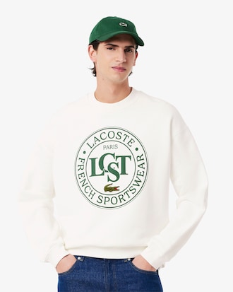 Loose Fit-Sweatshirt aus Fleece mit Print
