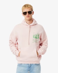Hoodie aus Fleece mit Print