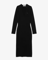 Langes, nahtloses Rippstrickkleid