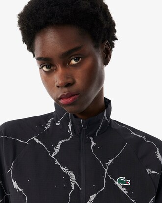 Tennisjacke mit reflektierendem Kroko-Print