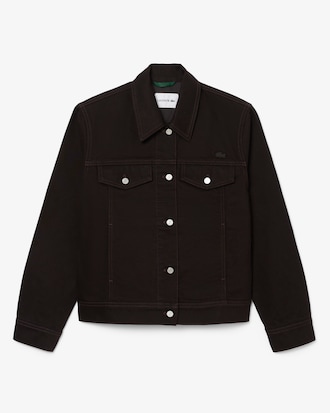 Slim Fit-Jacke aus Denim mit Kn&ouml;pfen