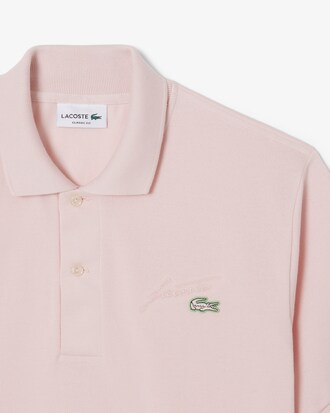Classic Fit-Polohemd aus Mini-Piqu&eacute; mit Stickerei