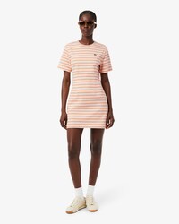 Gestreiftes T-Shirt-Kleid aus Baumwolle