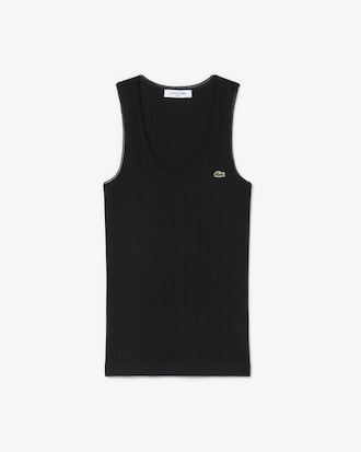 Slim Fit-Tanktop aus Pointelle-Spitze
