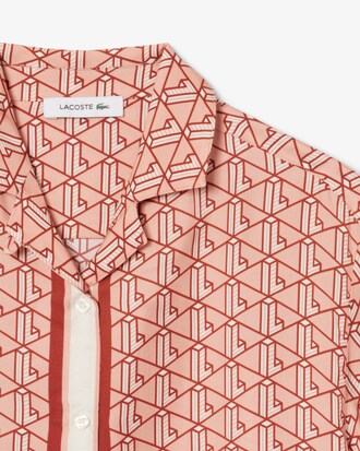 Oversized-Hemd mit Monogramm-Druck