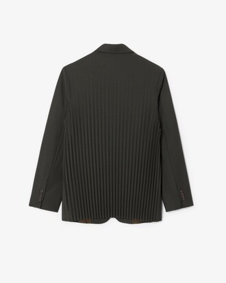 Karierter Blazer aus Wollmischgewebe