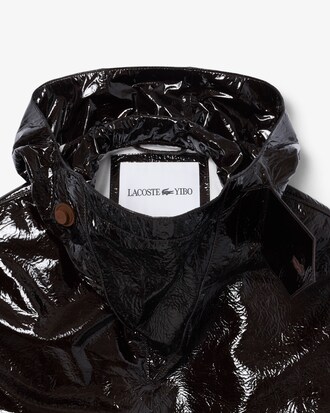 Lacoste x Wang Yibo Leder Popover-Jacke
