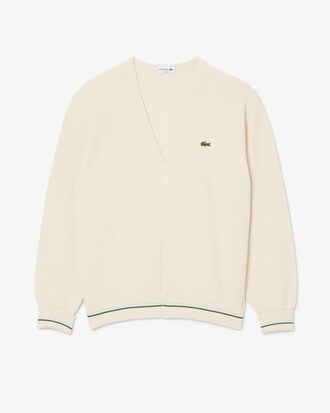 Relaxed Fit Stripe Detail Cotton Cardigan