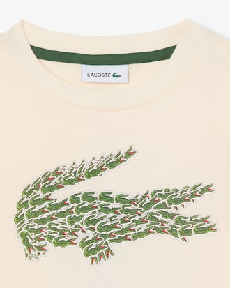 Crocodile Print Cotton T-shirt