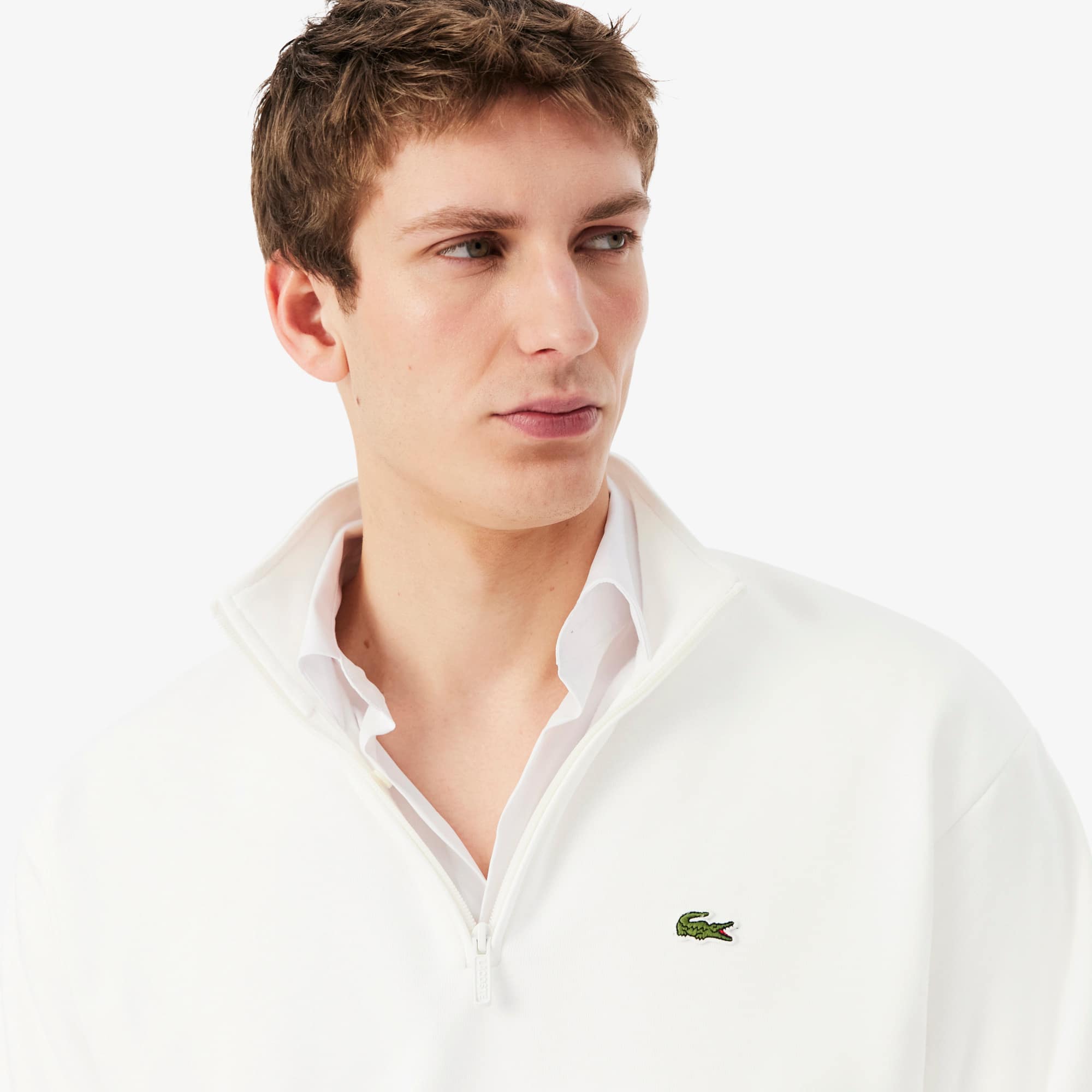 Fleece Zip Neck Sweatshirt - Men's Sweatshirts - New In 2026 | Lacoste