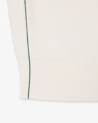 Cotton and Wool Blend Moss Stitch Cardigan