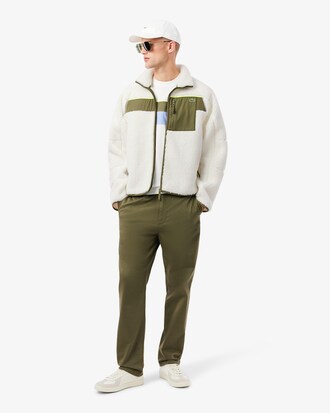 Colour-Block Sherpa Fleece Jacket