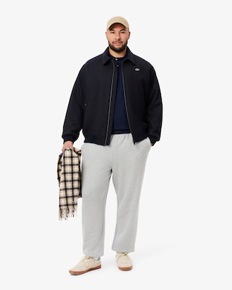 Zipped Padded Wool Aviator Jacket