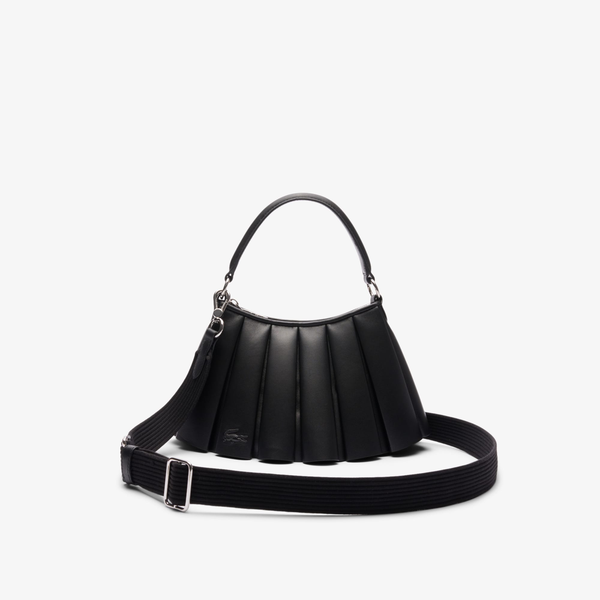 Lacoste NU5011DP ブラック ハンドバッグ LACOSTE（ラコステ） ランラン レザーショルダーバッグ NU5011DP