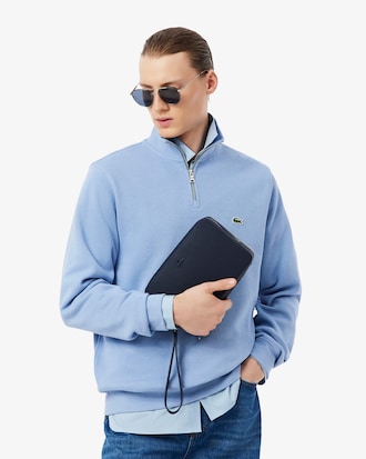 Chantaco Piqu&eacute; Leather Zipped Pouch