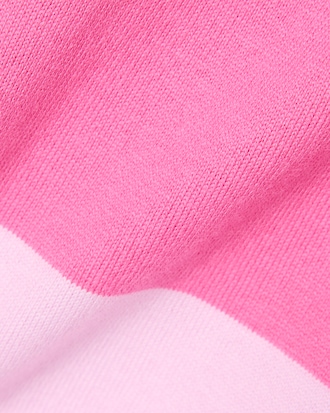 Oversized Striped Cotton Rugby Polo Shirt