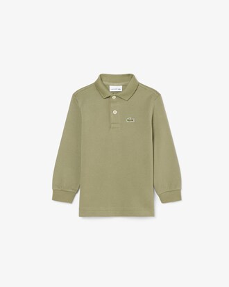 Long Sleeved Petit Piqu&eacute; Polo Shirt