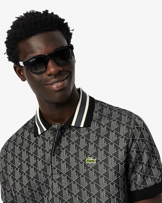 Classic Fit Monogram Jacquard Polo Shirt