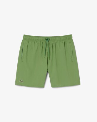 Mid Length Monochrome Swim Trunks