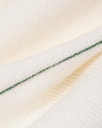 Cotton and Wool Blend Moss Stitch Cardigan