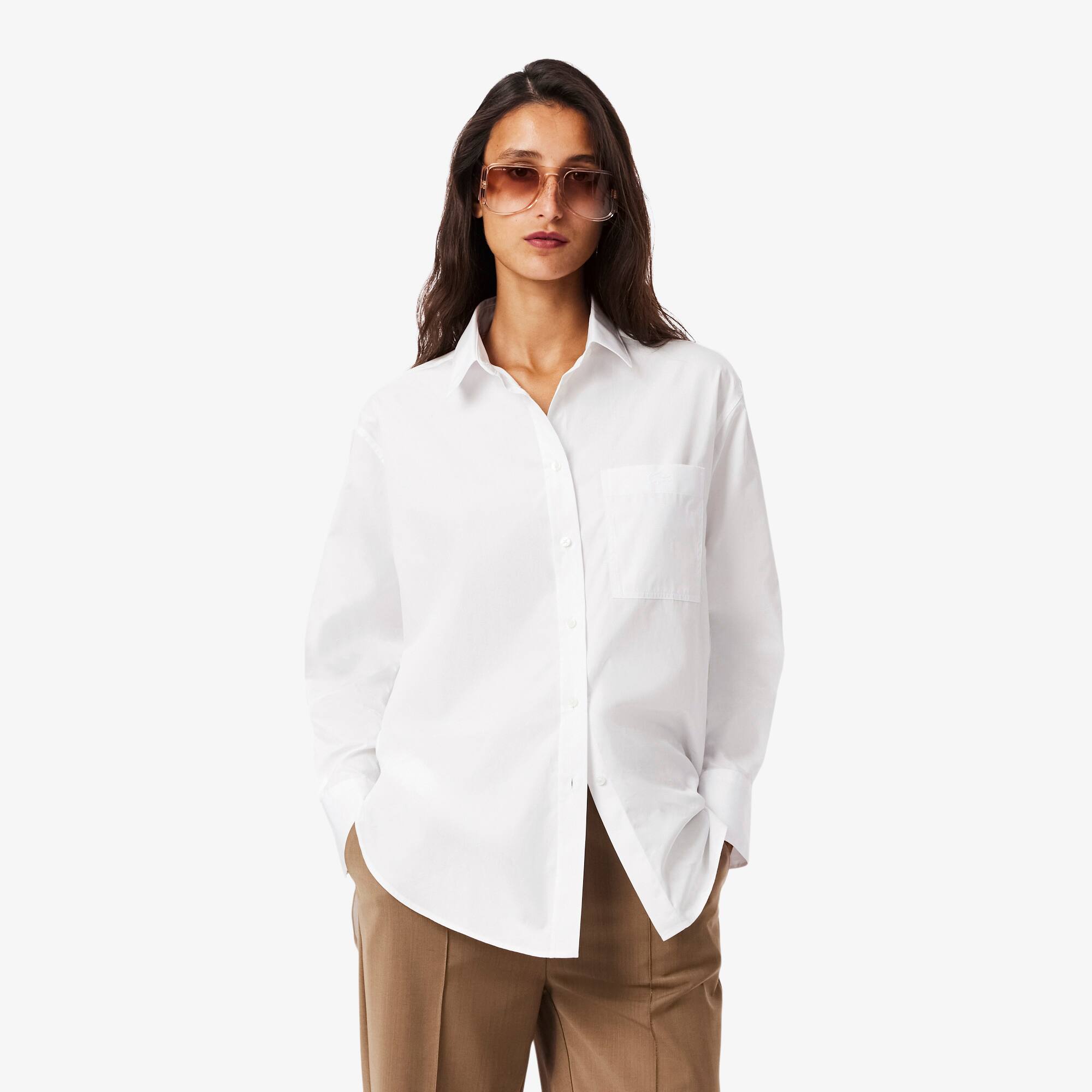 Oversized Cotton Poplin Shirt - Women's Shirts & Tops - New In