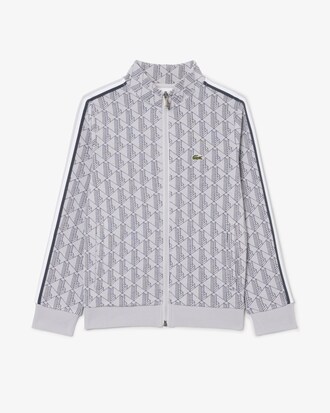 Unisex High Neck Zipped Monogram Sweatshirt