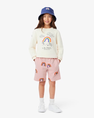 Rainbow Print Fleece Shorts