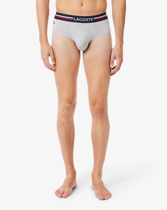 3-Pack Logo Waist Monochrome Cotton Briefs