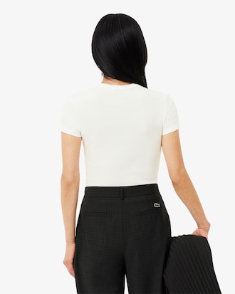 Slim Fit Ribbed Cotton T-shirt