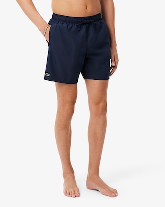 Mid Length Monochrome Swim Trunks