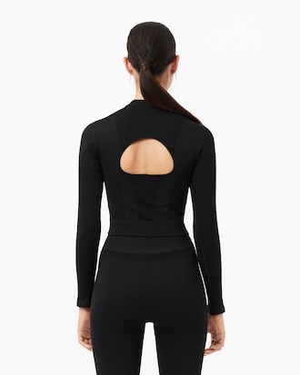 Seamless Open Back Sport Crop Top